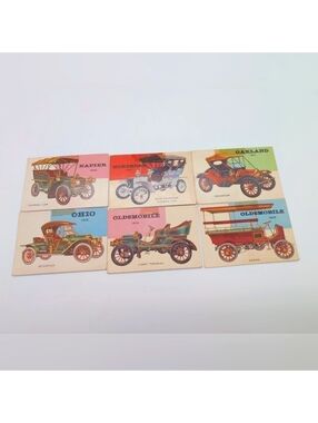 1954 Topps Car Cards 1900s Napier Ohio Oldsmobile Northern Oakland Set Of 6